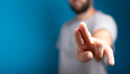 Poster - Businessman pointing his finger.