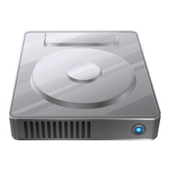 Poster - Hdd storage icon cartoon vector. Hard disk drive