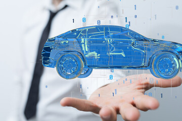 Poster - Driverless self driving, autonomous vehicle, autopilot