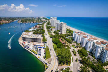 Aerial Drone of Lake Boca Raton 