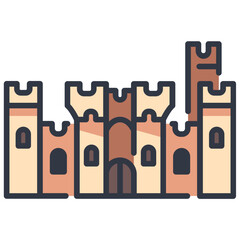 Wall Mural - Bodiam castle icon