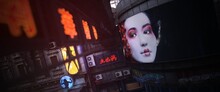 3d-illustration Of A Futuristic Cyberpunk City, Background Picture