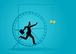 © rudall30 - Businessman running in a hamster wheel chasing for money