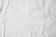 Blank White Crumpled And Creased Paper Poster Texture