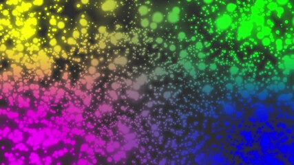 Wall Mural - abstract chaotic movement of snow particles in neon light beams, snow stream close up. beautiful bac