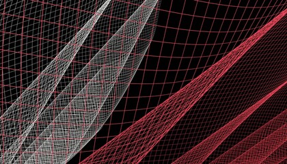Poster - Abstract 3d mesh wave background. Futuristic technology style. Elegant background for business presentations.