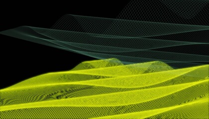 Poster - Abstract 3d mesh wave background. Futuristic technology style. Elegant background for business presentations.