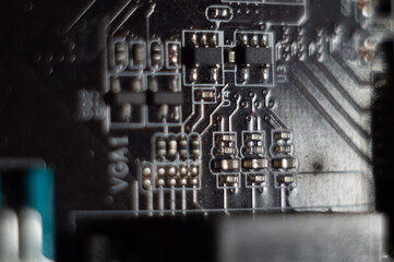 Canvas Print - Detailed view of a mainboard or circuit board