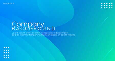 Poster - abstract blue company background with waves for modern concept of banner template.