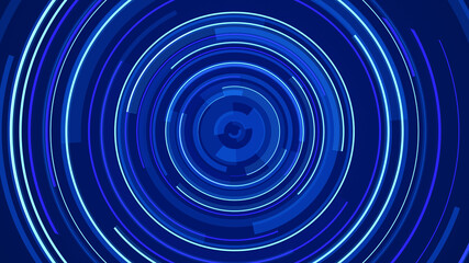 Abstract circle blue future technology background.