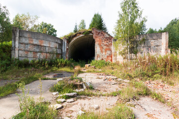 Wall Mural - large abandoned hangar for equipment