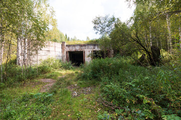 Wall Mural - large abandoned hangar for equipment