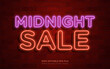 Midnight Sale editable text style effect 