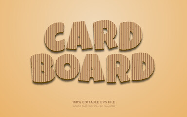 Fototapete - Card Board editable text style effect 