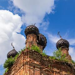 domes of an old abandoned church