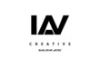 creative three latter IAV logo design
