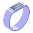 Smart digital device icon isometric vector. Wearable watch. Data tracker