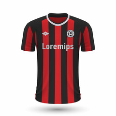 Wall Mural - Realistic soccer shirt Bayer Leverkusen 2022, jersey template for football kit