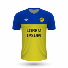 Realistic soccer shirt Cambuur 2022, jersey template for football kit