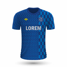 Realistic Soccer Shirt Chelsea 2022, Jersey Template For Football Kit.