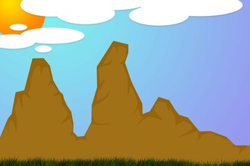 art mountain illustration background