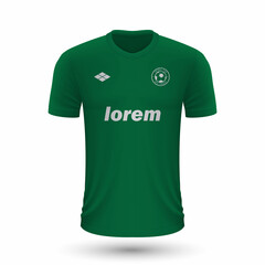 Realistic soccer shirt Ludogorets 2022, jersey template for football kit.