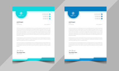 Wall Mural - Professional business letterhead template