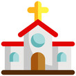 church flat icon