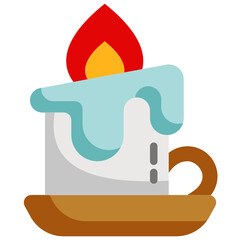 Poster - candle flat icon