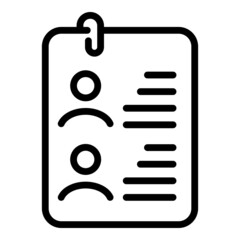 Poster - Work paper icon outline vector. Document stack. Office file