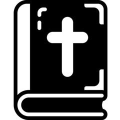 Sticker - bible solid line icon