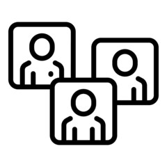 Poster - Workers photo icon outline vector. Id card. Office identity