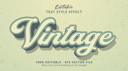 Leinwandbilder - Vintage text on vintage color style, editable text effect