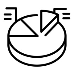 Poster - Finance pie chart icon outline vector. Diagram graph. Round circular