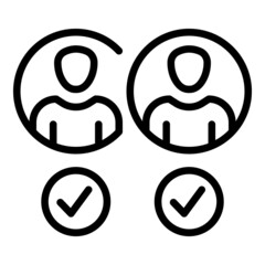 Poster - Web manager avatar icon outline vector. People profile. Character person