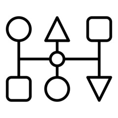 Poster - Complex scheme icon outline vector. System data. Science technology
