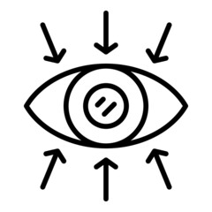 Poster - Search eye icon outline vector. Look view. Pictogram shape