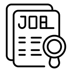 Poster - Job paper icon outline vector. Work document. Businessman strategy