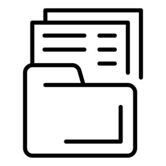 Poster - File folder icon outline vector. Organize document. Web paper