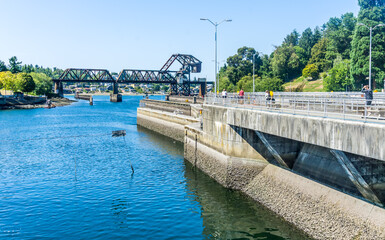 Poster - Ballard Locks Bridge 2