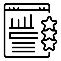 Poster - Graph rating icon outline vector. Growth chart. Money stock