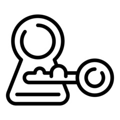 Poster - Door lock icon outline vector. Smart digital. Electronic remote