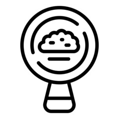 Wall Mural - Search data cloud icon outline vector. Technology database. Upload storage