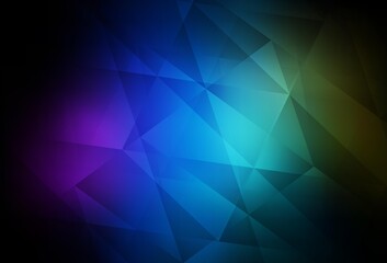 Dark Multicolor vector abstract polygonal pattern.