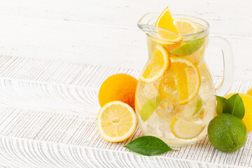 Wall Mural - Fresh lemonade glass pitcher