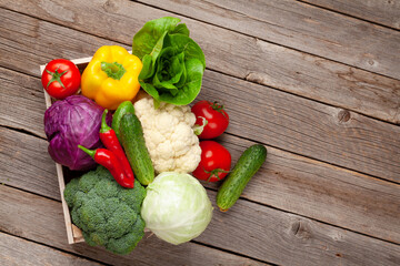 Poster - Various fresh vegetables box