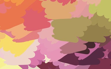 Poster - Light Pink, Yellow vector texture with abstract forms.