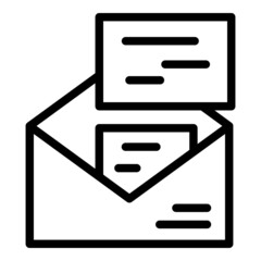 Poster - Business mail icon outline vector. Email message. Contact post