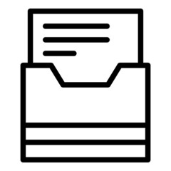 Poster - Folder icon outline vector. File portfolio. Business document