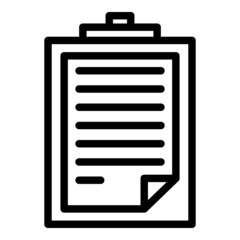 Poster - Data clipboard icon outline vector. Check list. Document board